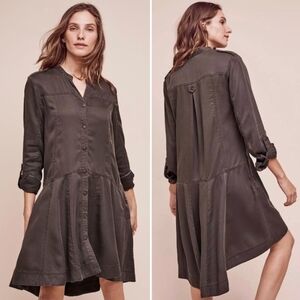 Anthropologie Holding Horses Mariona High Low Button Down Shirt Tunic Dress